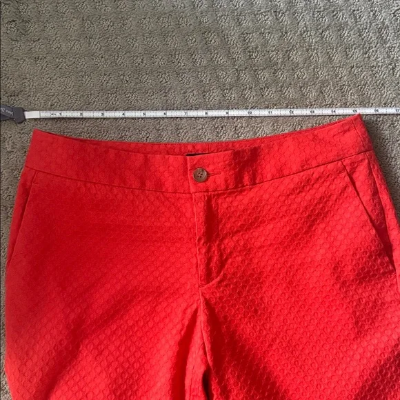 Banana Republic Factory Textured Orange Ankle Pant, size 4 - Picture 6 of 8